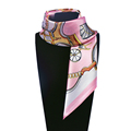 60cm 60cm Women 2016 New Fashion Imitated Silk Chain and Brand Carriage Printed Small Square Scarf