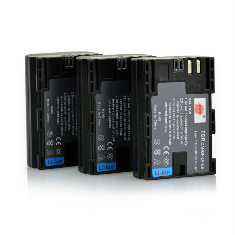 Аккумулятор DSTE 3 18,7 Wh 2600mAh lp/e6 li/ion Canon EOS 5DS r 5D II 5D Mark IIi 6D 7D 60D 60Da 70D DSLR LP-E6 зарядное устройство canon ac e6n for eos 5d mark ii eos 5d mark iii eos 70d eos 6d eos 7d eos 7dmark ii eos 5ds