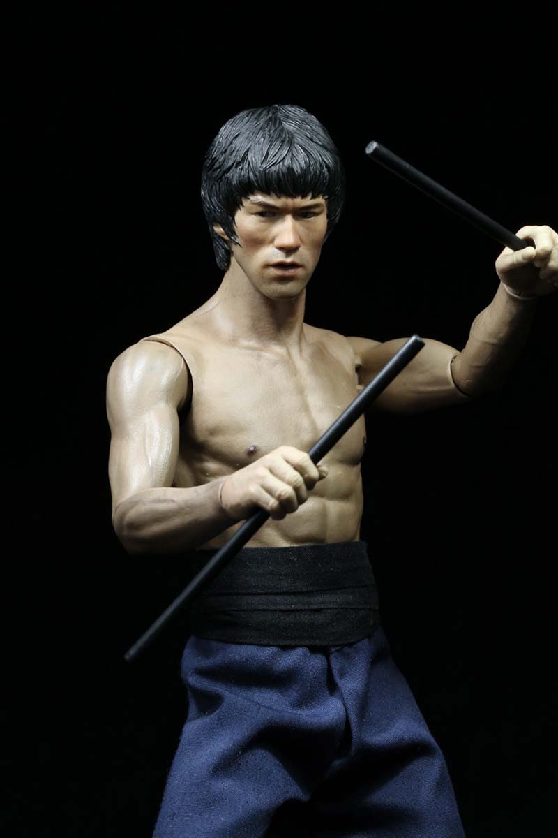 1//6 Bruce Lee The Big Boss Black Kung Fu Clothing Sets For 12/" Ganghood Figure