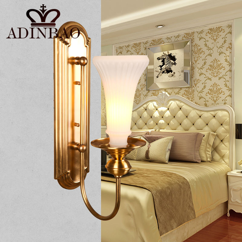 Aliexpress.com : Buy Classical Golden Brass Wall Lamp Indoor Wall Sconce Lighting Trumpet Shape ...