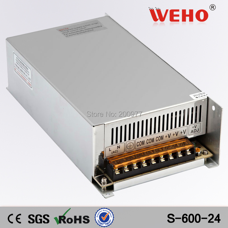 (S-600-24) CE RoHS 24V dc power supply 600w 220VAC input