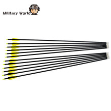 12pcs pack Shooting Archery Sports 80cm Fiberglass Arrows W Nocks Proof Fiber Glass 15 80lbs For