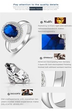 LZESHINE New Arrival Promise Rings Platinum Plated Micro Inlay Cubic Zircon Blue Color Rings Fashion Jewelry