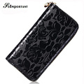 Hot New Floral Print Women Wallet Purse Flowers PU Leather Women Long Luxury Brand Wallet Female
