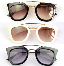 Gianna Jun Black Classic Big Square Frame Cat Eye Glasses 2018 New Vintage Fashion Summer Cool Sunglasses Women Brand Designer