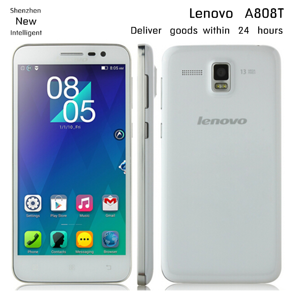 Free Gift Lenovo A8 A808T 4G LTE MTK6592 Octa core Cell phone 5 0 HD 2GB