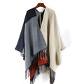 Tassel Shawl Long Infinity Scarf Luxury Brand Cashmere Poncho Winter Scarf Pashmina Women Ponchos and Capes
