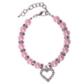 Rhinestone Heart Pendant Puppy Dog Pearls Necklace Collars For Pets Small Animals Jewelry Accessories Newest 2016