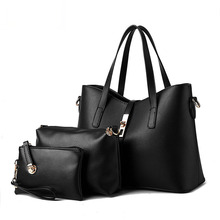 Fashion Faux Leather Handbags Women 3Pcs/Set Ladies Top-Handle Shoulder Bags Casual Tote Composite Bag Pu Women Bags