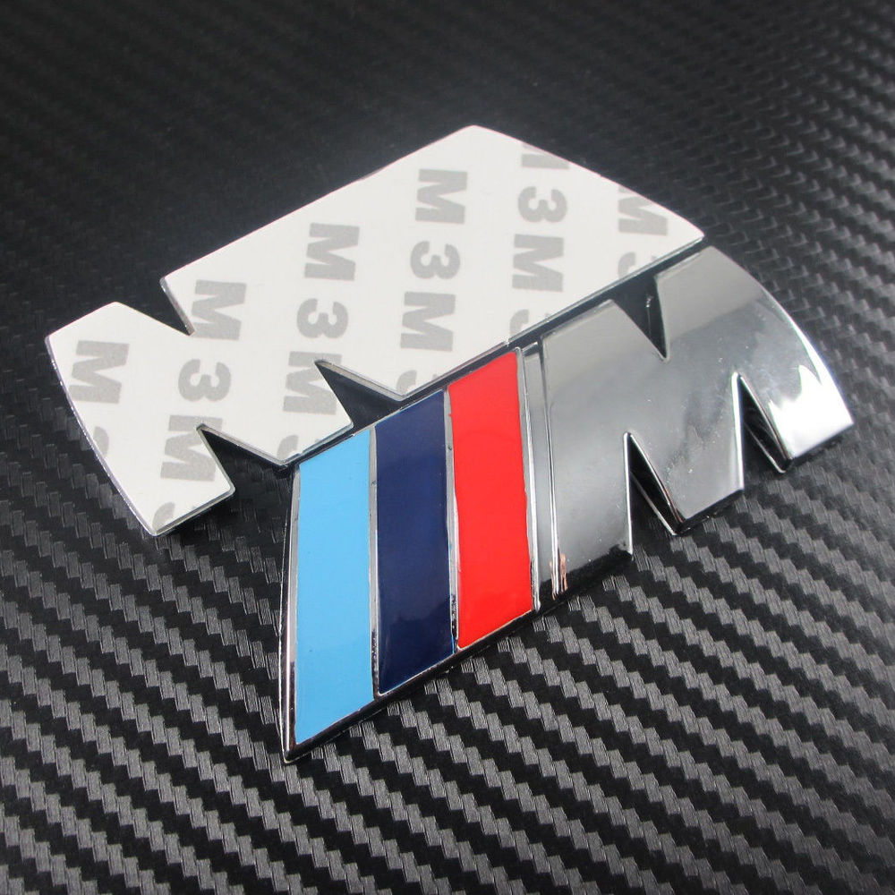 M power Series Metal Logo Sticker Emblem Badge Chrom 1 3 4 5 6 7 E