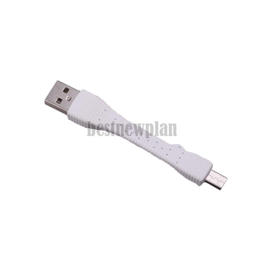 Short Micro USB Charging Sync Data Cable for Samsung HTC Smartphones White