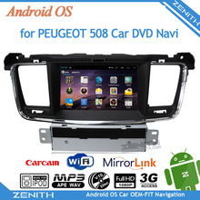 Direct Selling Peugeot 508 car stereo android gps navigation Radio BT SWC TV 3G WIFI OBD USB SD mp3 mp4 mp5  FREE 8GB map card