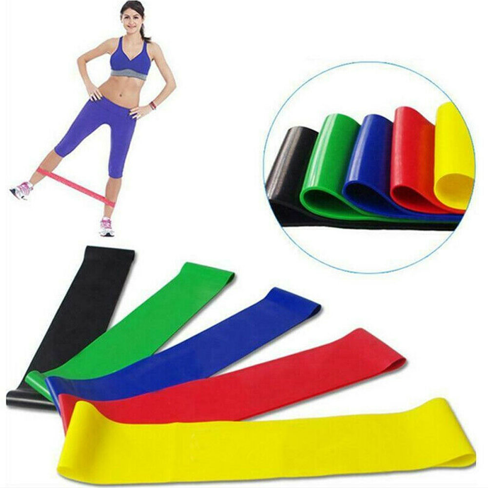 Workout Resistance Bands Loop Set CrossFit Fitness Yoga Booty Leg Exercise Band 