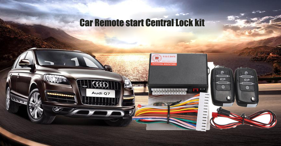 C8 Car Entry Security System Kit Engine Start Button Vibration Alarm Remote