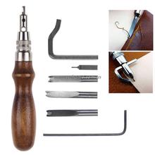 New Arrival Hot Sale 5 in1 Pro Leathercraft Adjustable Stitching and Groover Crease Leather Tool