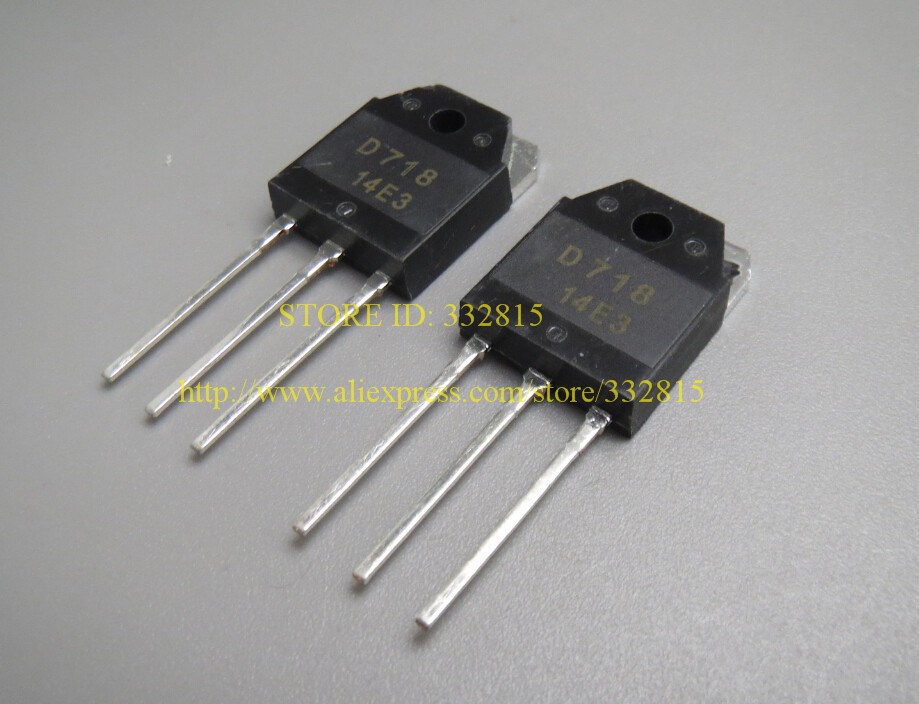 Free shipping! 100pcs 2SD718 D718 SD718 POWER TRANSISTORS 8A 120V 80W