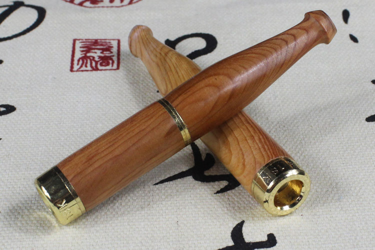 2015 Hot Sale Men s Wooden Pipe Tobacco Smoking Pipe Brand Cigarette 1set lot Durable Wooden