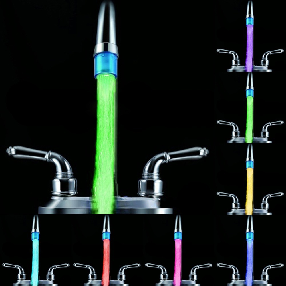 Micro Rubinetto Glow Shine Water Stream LED Faucet Multicolor LED Free Shipping