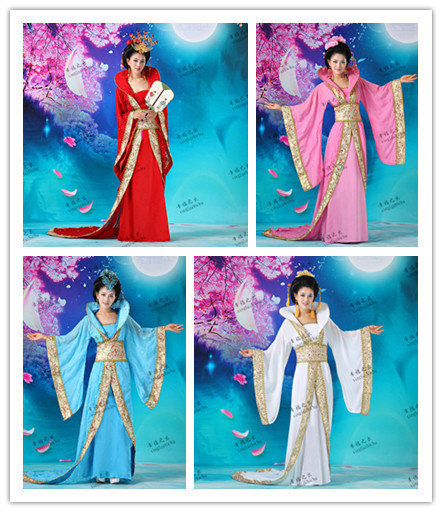 Hot Sale New Chinese Ancient Traditional Infanta Royal Dramaturgic Costume Robe Dress Free Shipping XF201505
