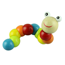 New Baby Toys Infant Twist colored Insects Wooden Toys Toddler Educational Toy 0 3 Years free