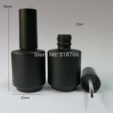 200/lot 15ml Black Empty Nail polish Bottle, 15cc Black Glass Nail enamel bottle