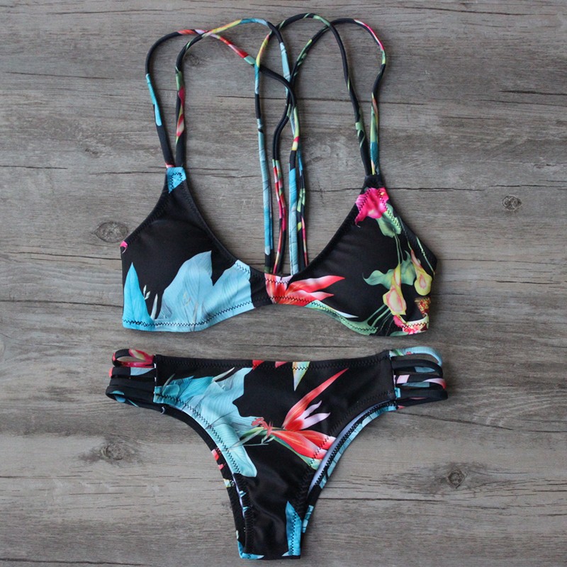 Hot Triangle Swimwear Bandage Bikini 2015 Sexy Beach Swimwear Women Swimsuit Bathing Suit Brazilian Bikini Set maillot de bain