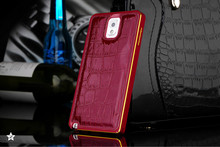 2015 Aluminum Crocodile Leather 5 colors Case For Samsung Note 3 N9006 Cell Phone Hard Case