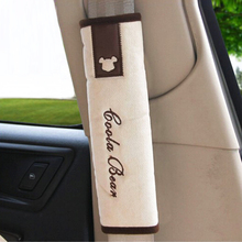 2 PCS Coola Bear Car Styling Cute Funny Cartoon Safety Seat Belt Covers Shoulder Pads Harness Comfortable For all cars VW Toyota
