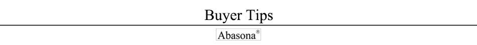 Buyer Tips