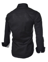 2015 Free Shipping Shirts Long Sleeved Men Shirt Red Black Navy blue white CS 2005