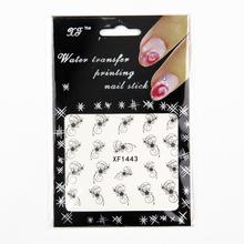 XF1443 Flower Design Fashion Beauty Nail Art Water Transfer Nail Sticker nail tools nail art decorations