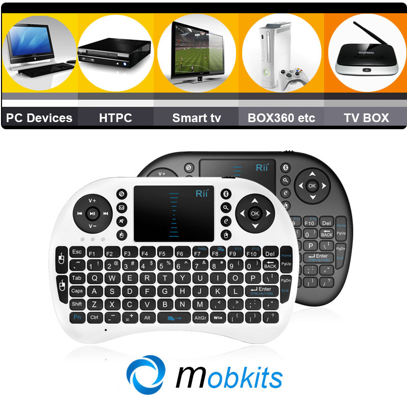 100% Original RII Mini i8 Wireless Keyboard for PC Notebook Android TV Box Tablet RII i8 English 2.4GHz Fly Air Mouse TouchPad
