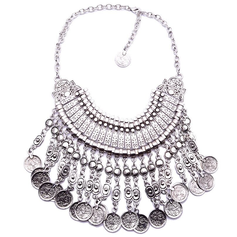 New-Design-Tassel-Mental-Money-Bohemian-Style-Jewelry-Fashion-Vintage-Alloy-Tassel-Pendant-Long-Necklace-For