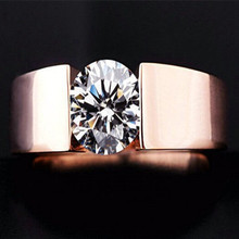 Engagement Wedding Finger Rings CZ Diamond 18K Rose Gold Plated Fashion Brand Rhinestone Jewelry For Women anel Wholesale