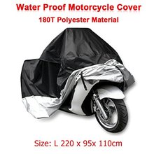 Size L 220 x 95x 110cm Motorcycle Covering Waterproof Scooter Cover UV resistant Heavy Racing Bike Indoor Outdoor Cover L