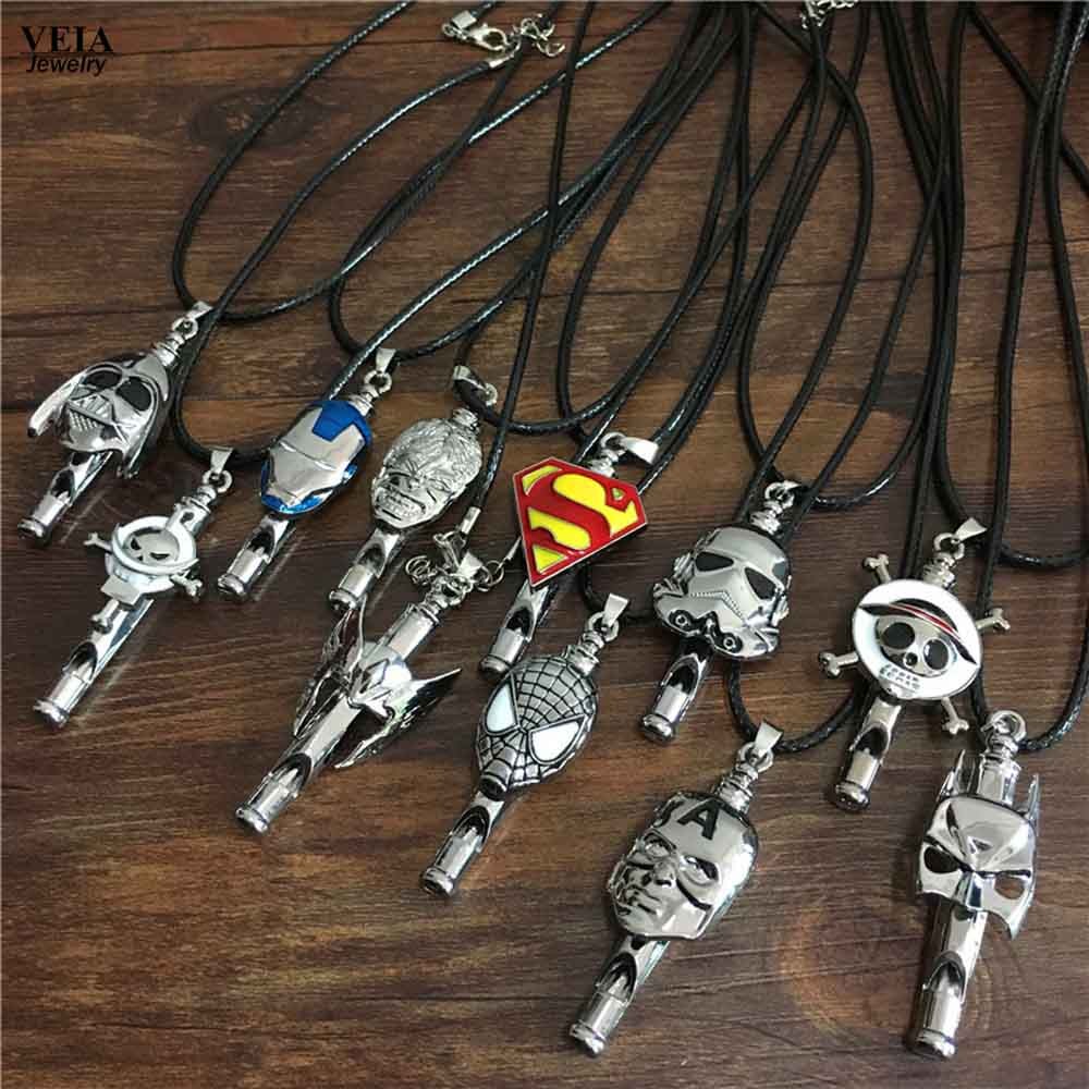New-Arrival-Movie-Star-Wars-The-Avengers-Spider-Man-Iron-Man-One-Piece-Necklace-Fashion-Personality