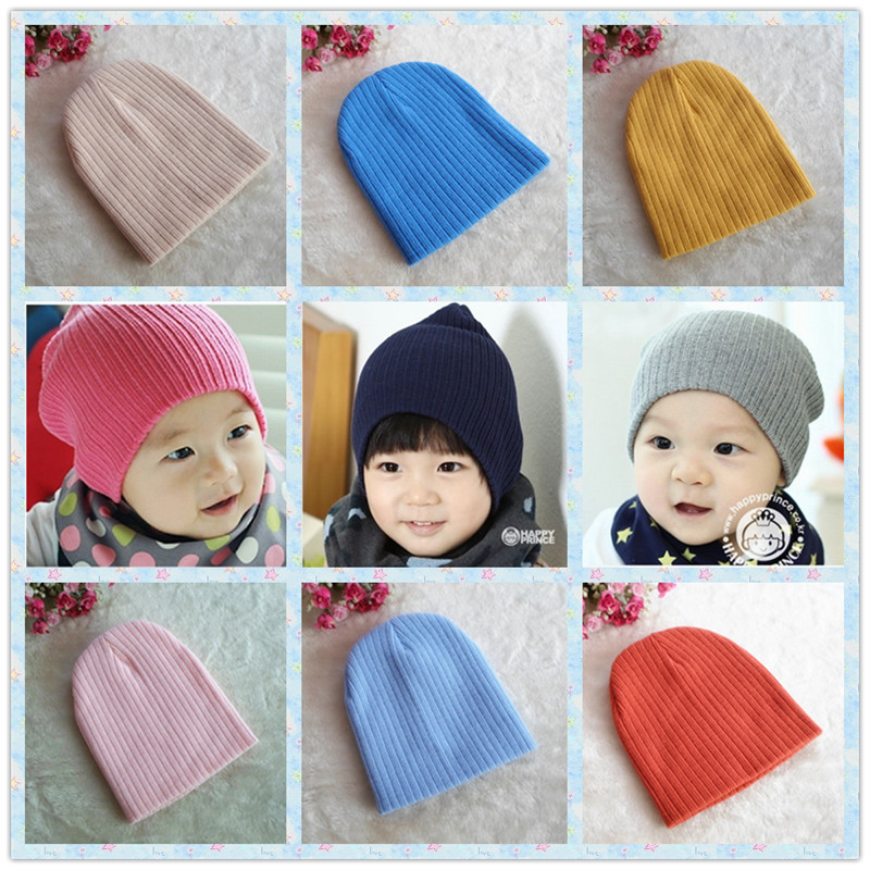 2015 New baby Knit hat infant Kids Hedging Caps autumn winter warm 12 colors Baby Beanies Accessories for 1-5 years old boy girl