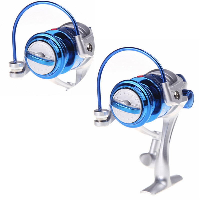 Hot selling NEW 8BB Ball Bearings Left/Right ST2000 Interchangeable Collapsible Handle Fly Fishing Spinning Reel 5.1:1 Blue