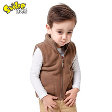 Svelte Brand Winter Kids Boys Fleece Vest Candy Color Zipper Solid Waistcoat Inside Fur Kids Boys Vest