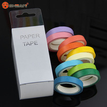 New 10 Pcs Rainbow Roll DIY Washi Sticky Paper Tape Masking Tape Self Adhesive Tape Scrapbooking Decorative Scrapbook Tape Gift