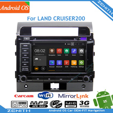 Quad core 1024*600 HD Screen 2 din Android 4.4 Toyota Land Cruiser 200 2007-2013 Car DVD Video stereo GPS Navi Radio 3G wifi