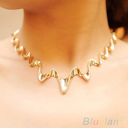 Women s Fashion Korean Wave Style Choker Statement Bib Necklace Jewelry 2KLS