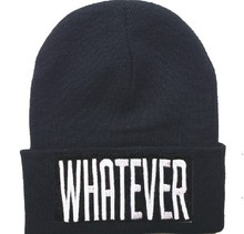 Free Shipping WHATEVER Beanies Balck Skull 2014 Winter New Knitted Hats Wool Caps Hiphop Gorros Bonnets Women Man