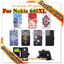 Hot Sale For Microsoft Lumia 640 XL Case Flip PU Leather Case For Nokia Lumia 640 XL Wallet Stand Card Slot Phone Cover Bag