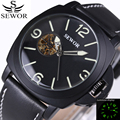 Luxury Brand Watches Men Wristwatch Military Watch Automatic Mechanical Watches Super luminous dial Leather Straps relogio