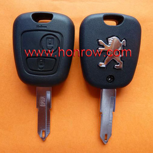 Peugeot 2 button remote key with 206 blade 433Mhz ID46 Chip