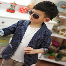 Hot Sale Kids Boys Plaids Check Dots Casual Suit Jacket Coat Costume 2 7 Years Rose