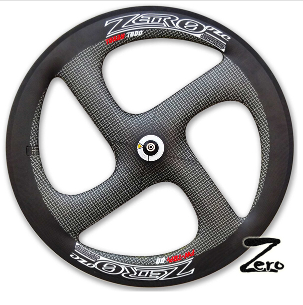 Chinese 4 Spokes clincher Carbon Fiber Road Bike Front Wheels 3k matte