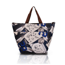 Portable Shipping Bag Flower Oxford Picnic Thermal Bag Neoprene Lunch Bag Food Cooler Bags Thermal Women