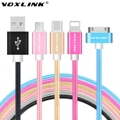 VOXLINK Micro 8pin 30pin Type C USB Cable Charging Data Sync Cords For iPhone 4s 5s